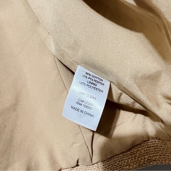 House of Harlow 1960 Tan Tweed Cropped Blazer Gold Buttons Old Money Small - Picture 6 of 12